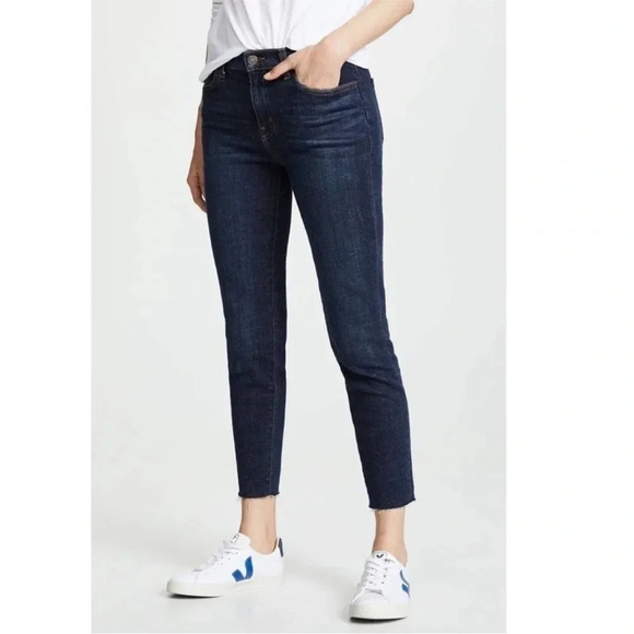 L'AGENCE Denim - L'AGENCE High Rise Straight Leg Jeans Dark Wash Denim Women's Casual Size 25 NEW